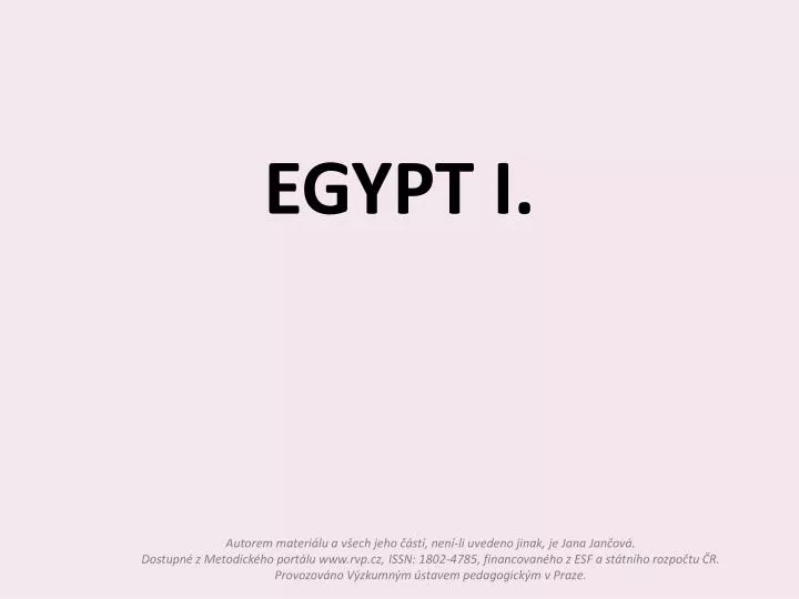 egypt i