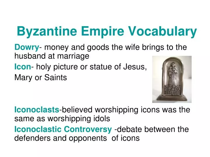 byzantine empire vocabulary