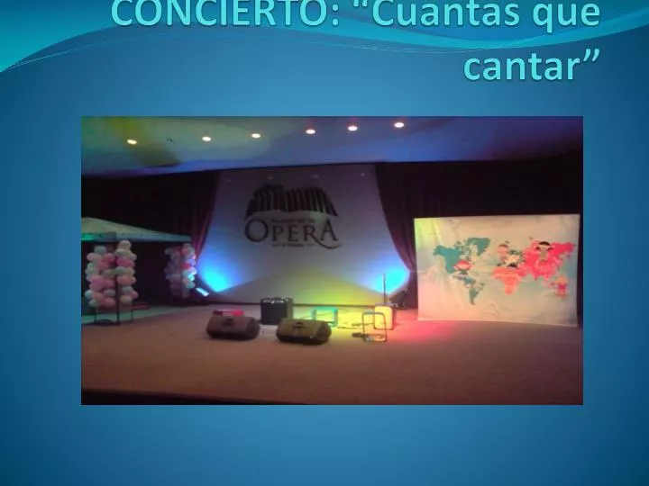 concierto cuantas que cantar