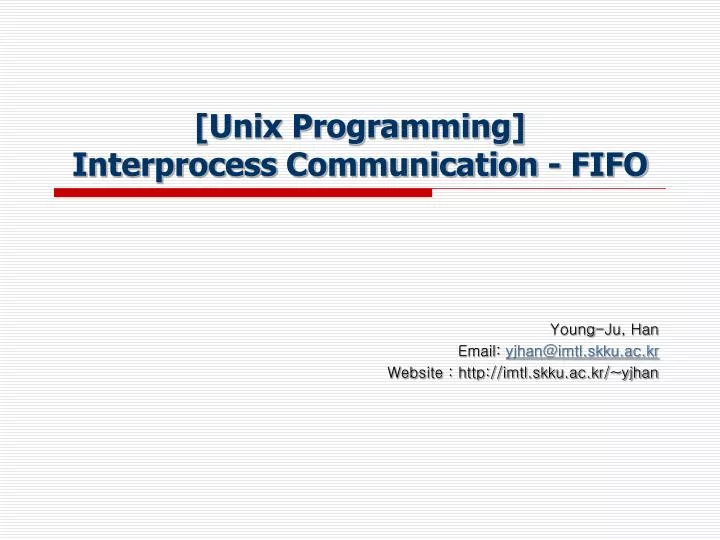 unix programming interprocess communication fifo