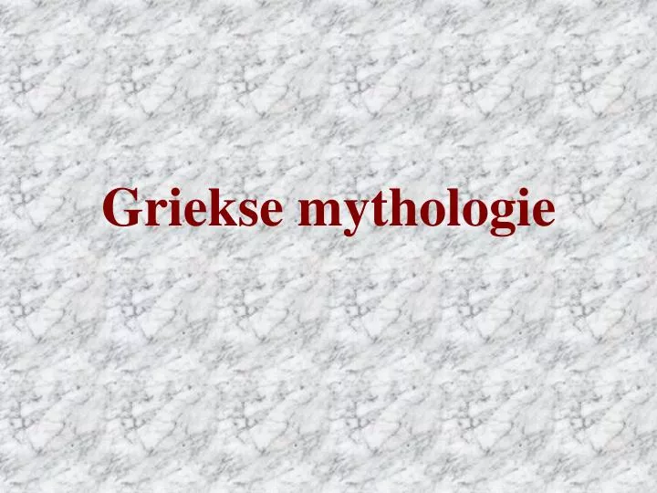 griekse mythologie