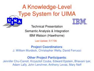 A Knowledge-Level Type System for UIMA