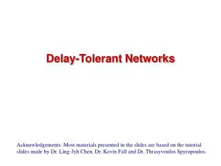 Delay-Tolerant Networks