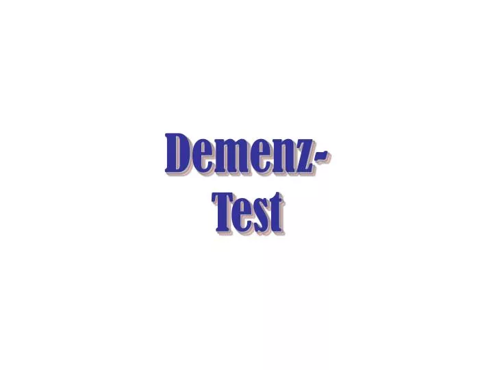 demenz test
