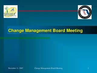 Change Management Board Meeting