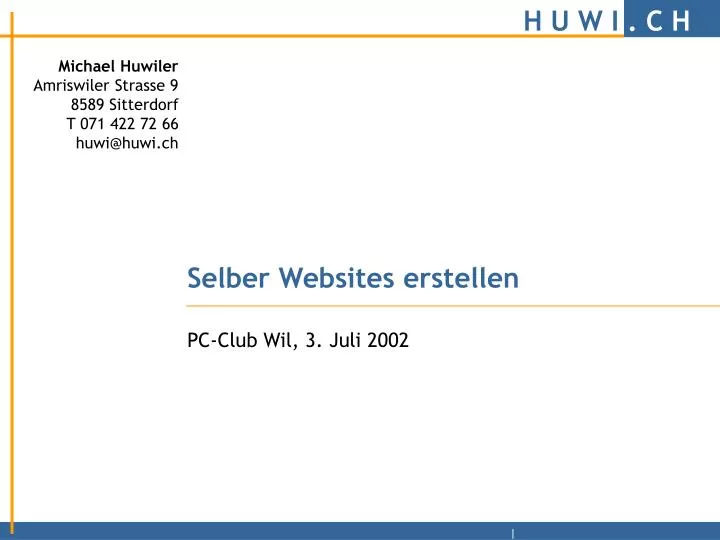 selber websites erstellen