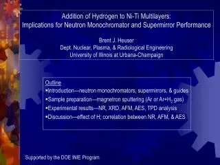 Addition of Hydrogen to Ni-Ti Multilayers: