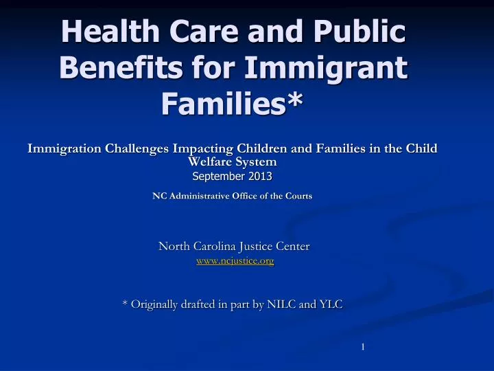health care and public benefits for immigrant families
