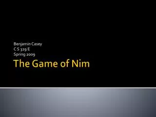 The Game of Nim