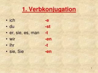 1 verbkonjugation
