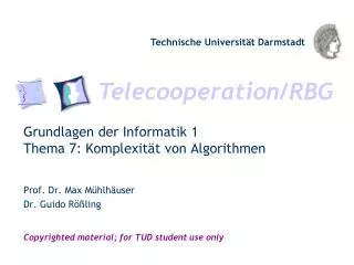 grundlagen der informatik 1 thema 7 komplexit t von algorithmen