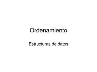 ordenamiento