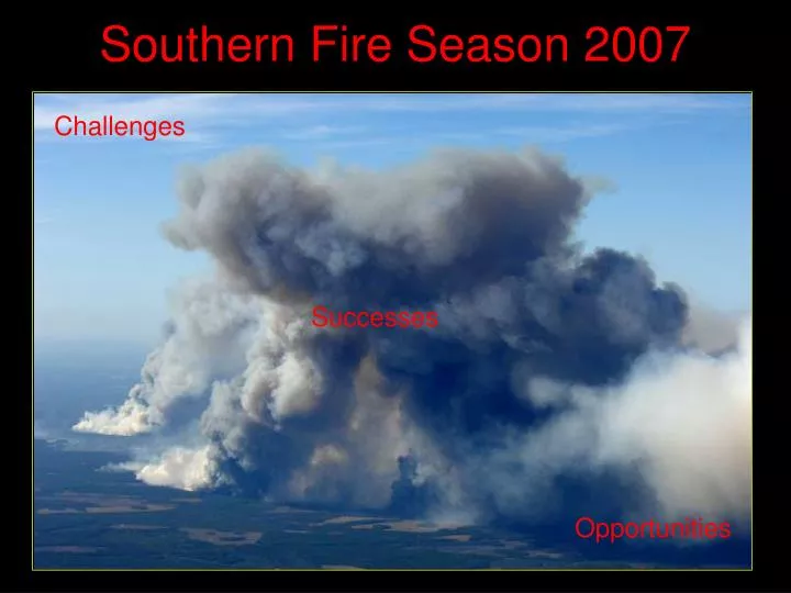 southern fire season 2007