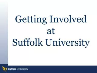 Getting Involved at Suffolk University