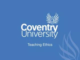 Teaching Ethics