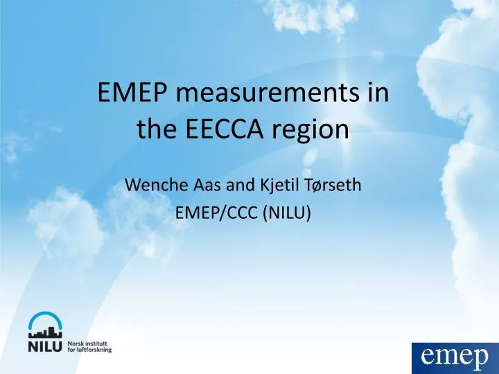 emep measurements in the eecca region