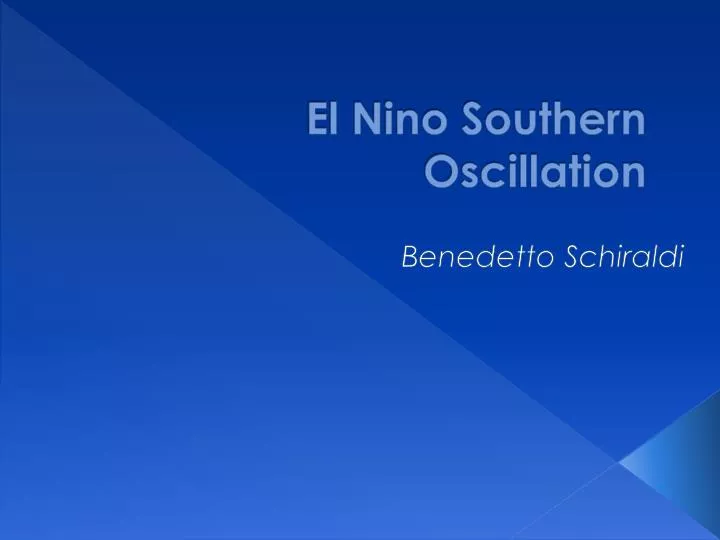 el nino southern oscillation