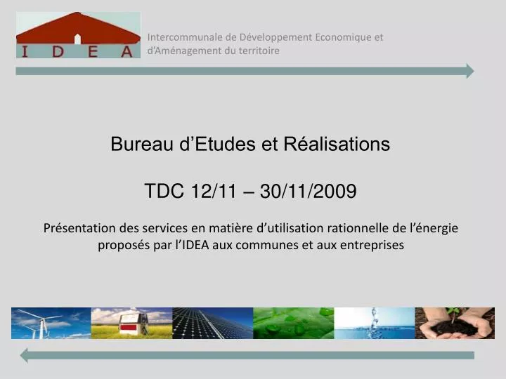 bureau d etudes et r alisations tdc 12 11 30 11 2009