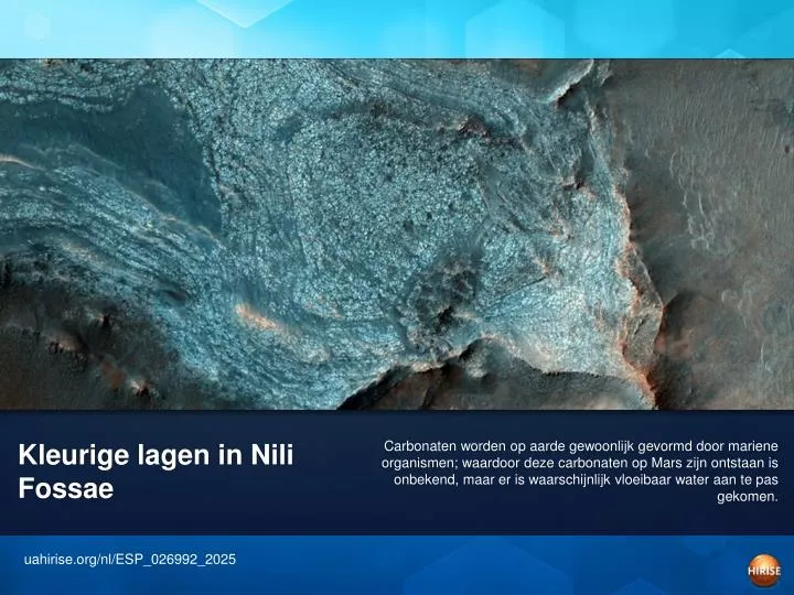 kleurige lagen in nili fossae