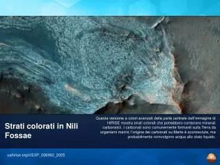 strati colorati in nili fossae