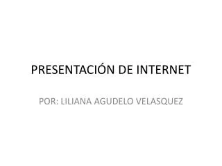presentaci n de internet