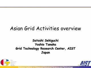 Asian Grid Activities overview