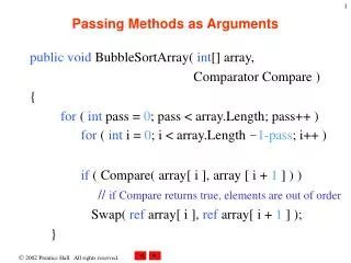 Passing Methods as Arguments