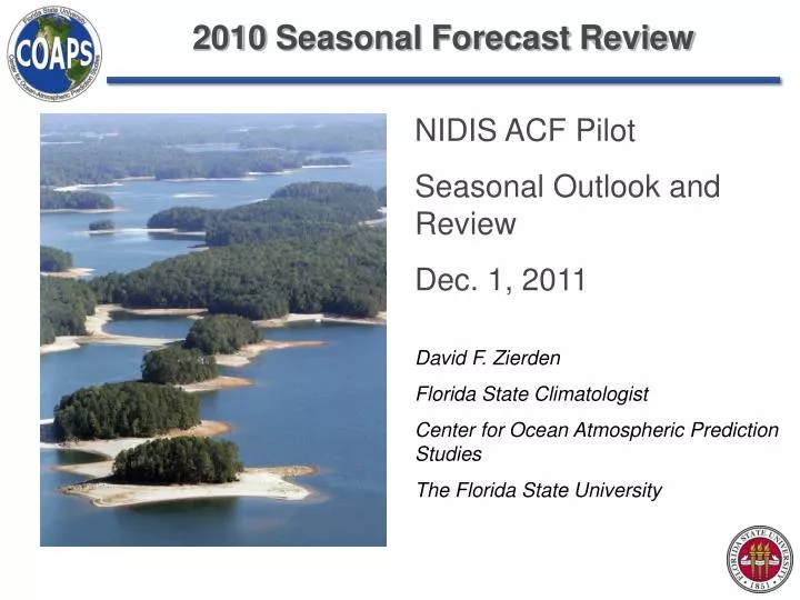 2010 seasonal forecast review