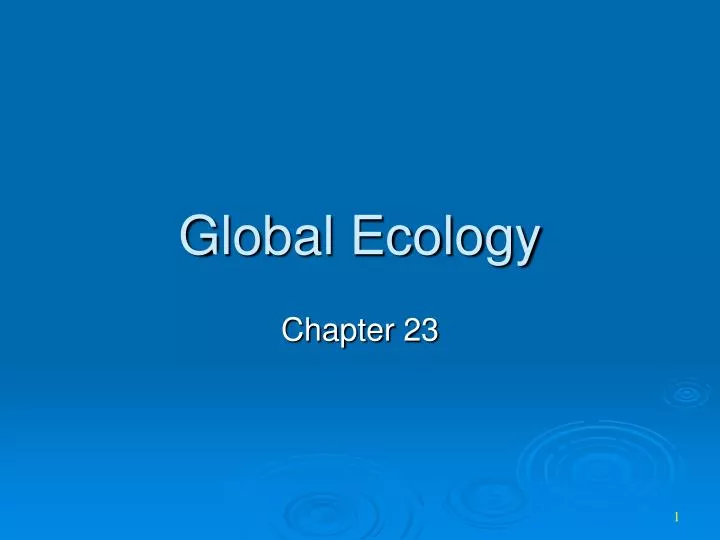 global ecology