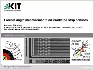 Lorentz angle measurements on irradiated strip sensors