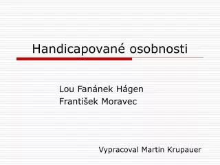 handicapovan osobnosti