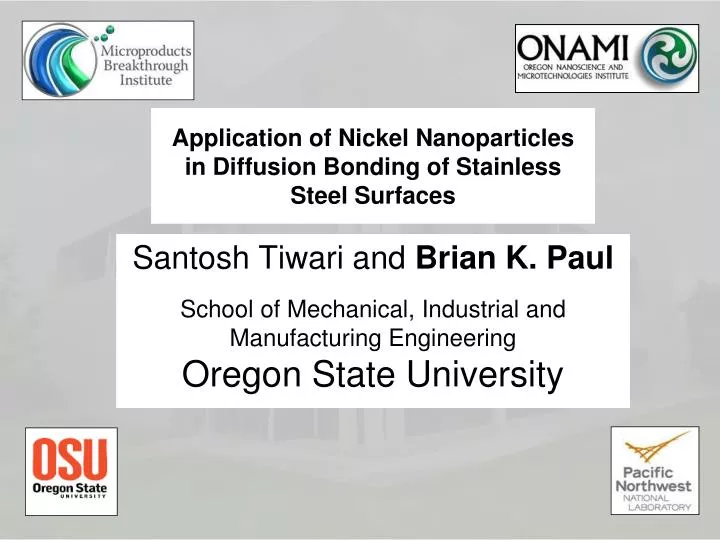 application of nickel nanoparticles in diffusion bonding of stainless steel surfaces