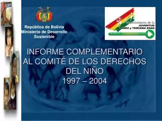informe complementario al comit de los derechos del ni o 1997 2004