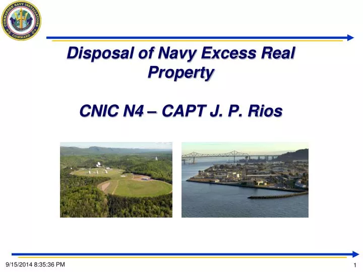 disposal of navy excess real property cnic n4 capt j p rios