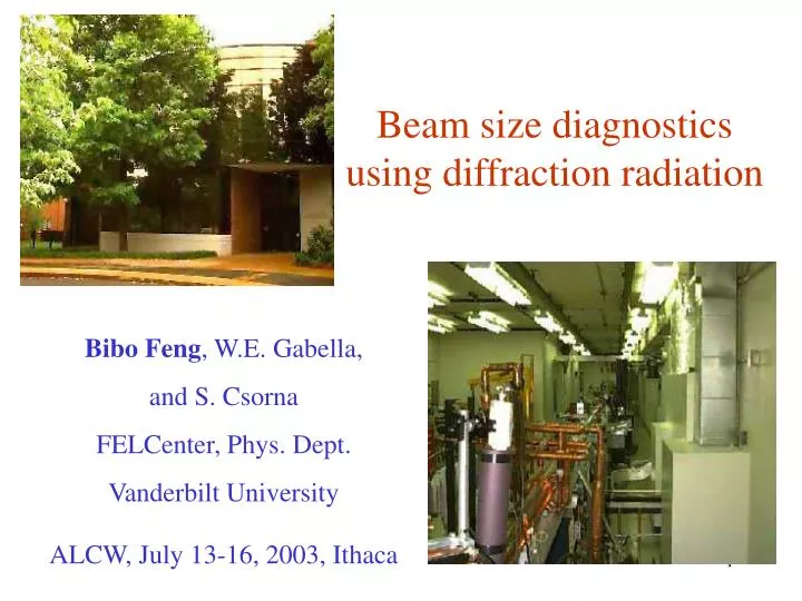 beam size diagnostics using diffraction radiation