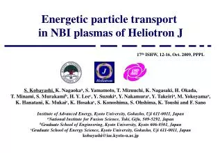 Energetic particle transport in NBI plasmas of Heliotron J