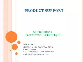 PRODUCT SUPPORT