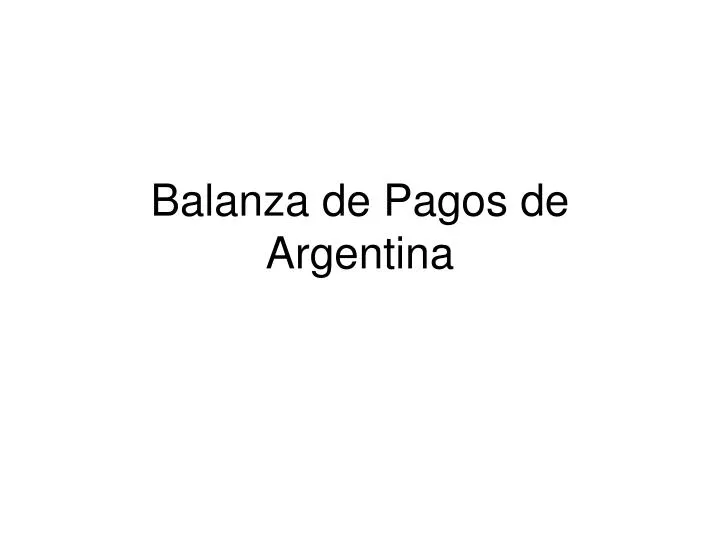 balanza de pagos de argentina