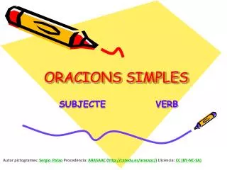 oracions simples