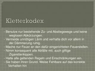 kletterkodex