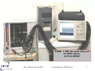 EUDRB: A VME-64x based DAQ card for MAPS sensors. STATUS REPORT