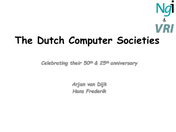 the dutch computer societies