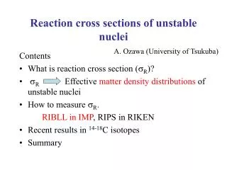 Reaction cross sections of unstable nuclei