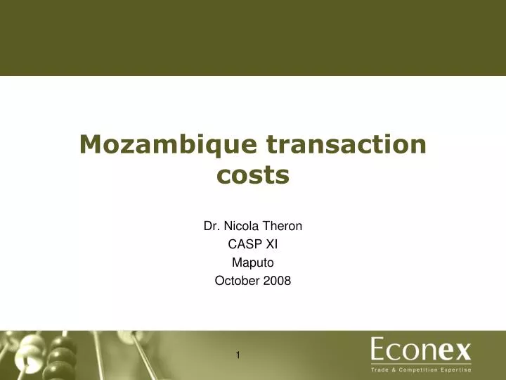 mozambique transaction costs