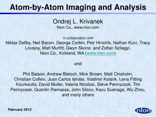 Atom-by-Atom Imaging and Analysis