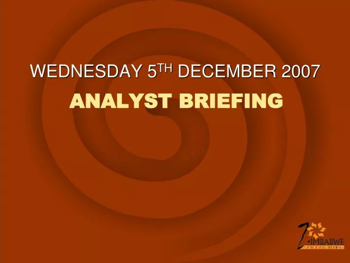 analyst briefing