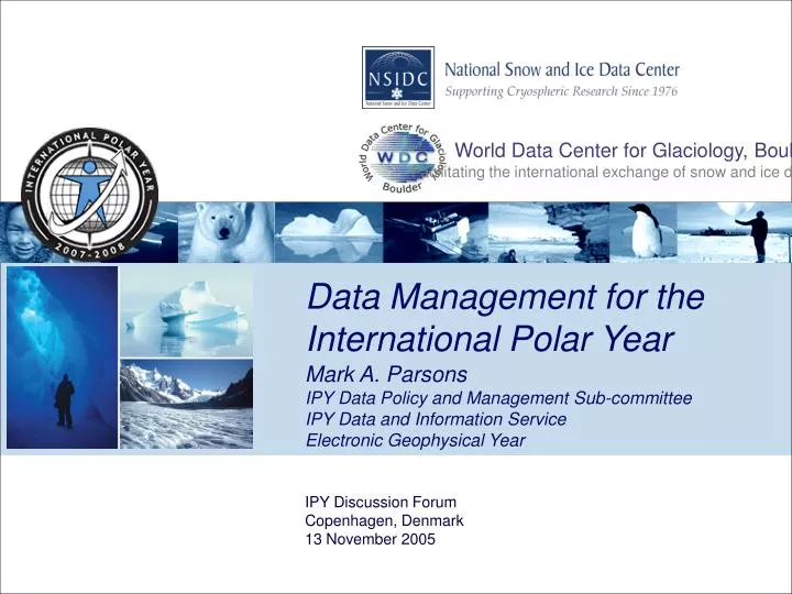 data management for the international polar year