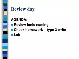 Review day