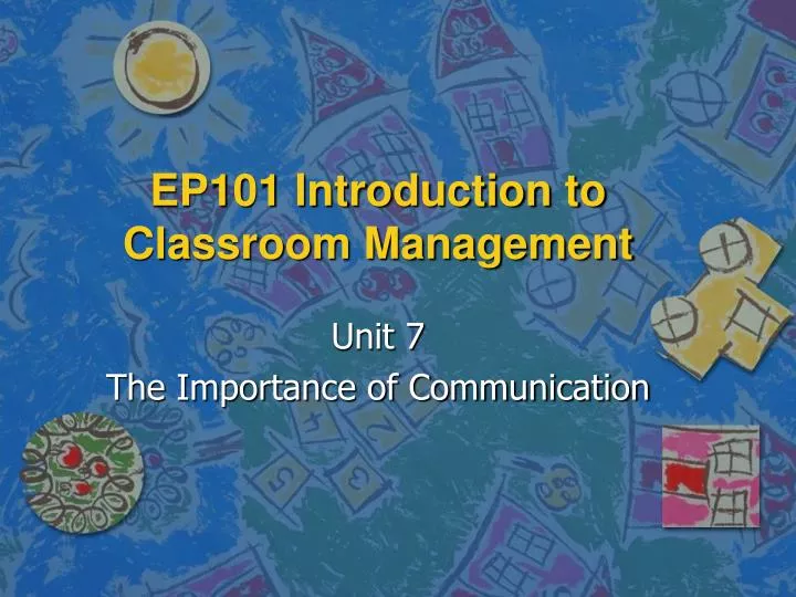 PPT - EP101 Introduction To Classroom Management PowerPoint ...