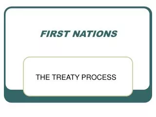 FIRST NATIONS